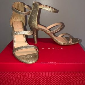 Gold Glitter Heels, perfect for Homecoming/Prom